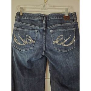 Express Women's Flare Denim Jeans W28‎ Mid Rise Wide Leg Medium Wash